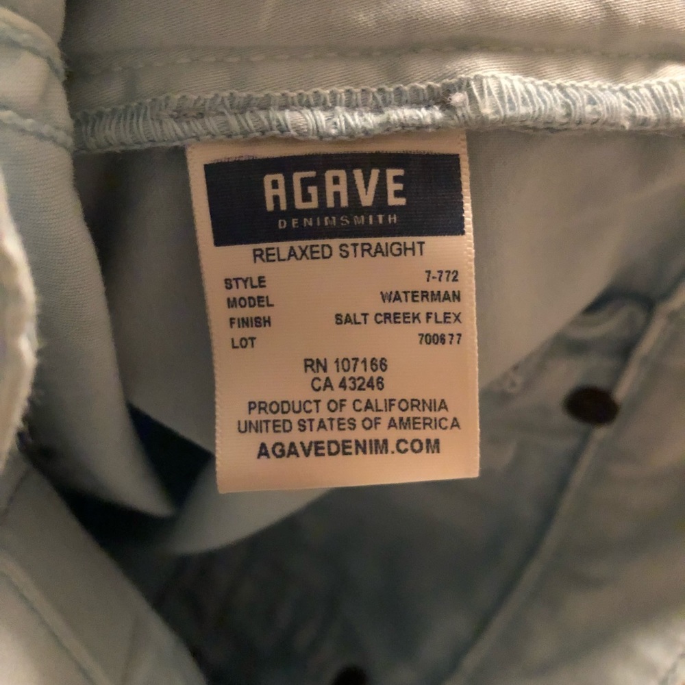 NWOT AGAVE Waterman Light Blue Pants - Picture 8 of 8